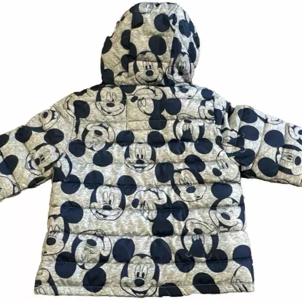 GAP Baby Disney Mickey Mouse Lightweight Puffer Jacket Coat Blue Gray Size 3